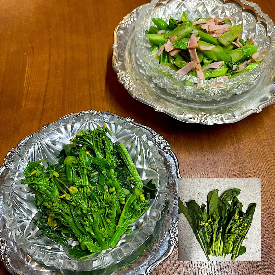 オータムポエム＊アスパラ菜　お浸し＊ハム炒め|henryさん