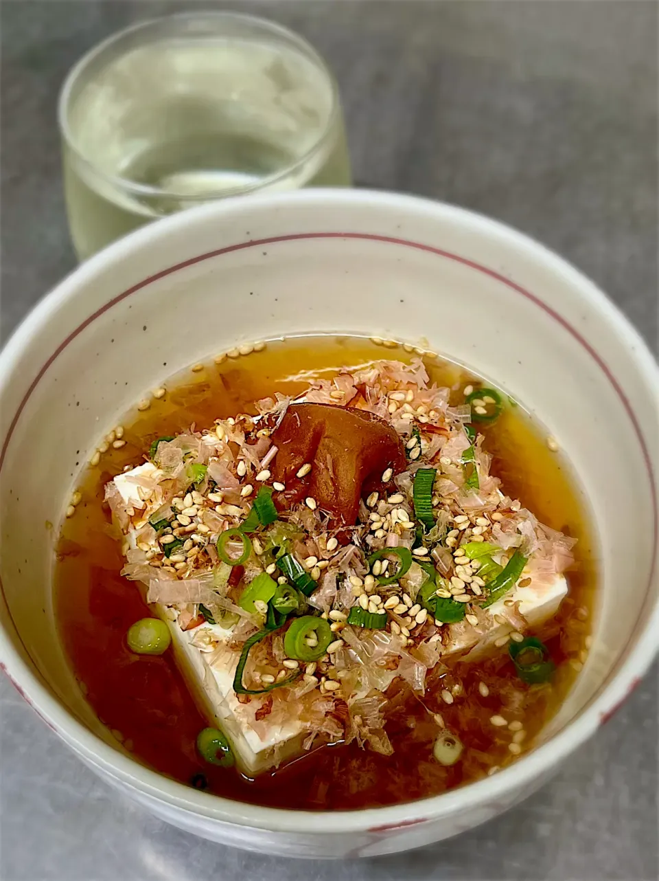 新酒に梅かつお温奴|deekay71さん