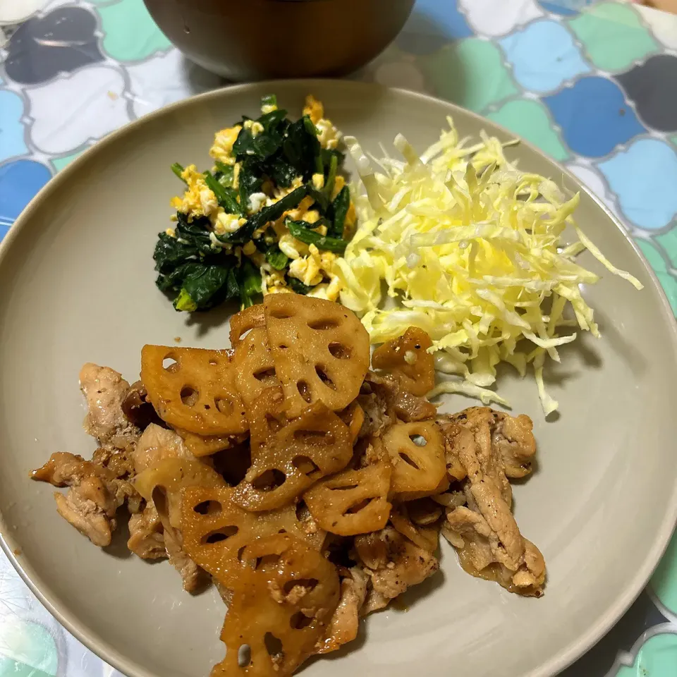 蓮根と豚肉の甘辛炒め♬|panchiさん