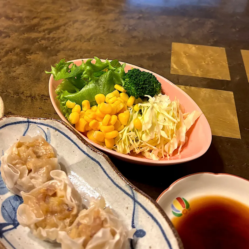 コーンののったサラダ|かっちゃん杉さん