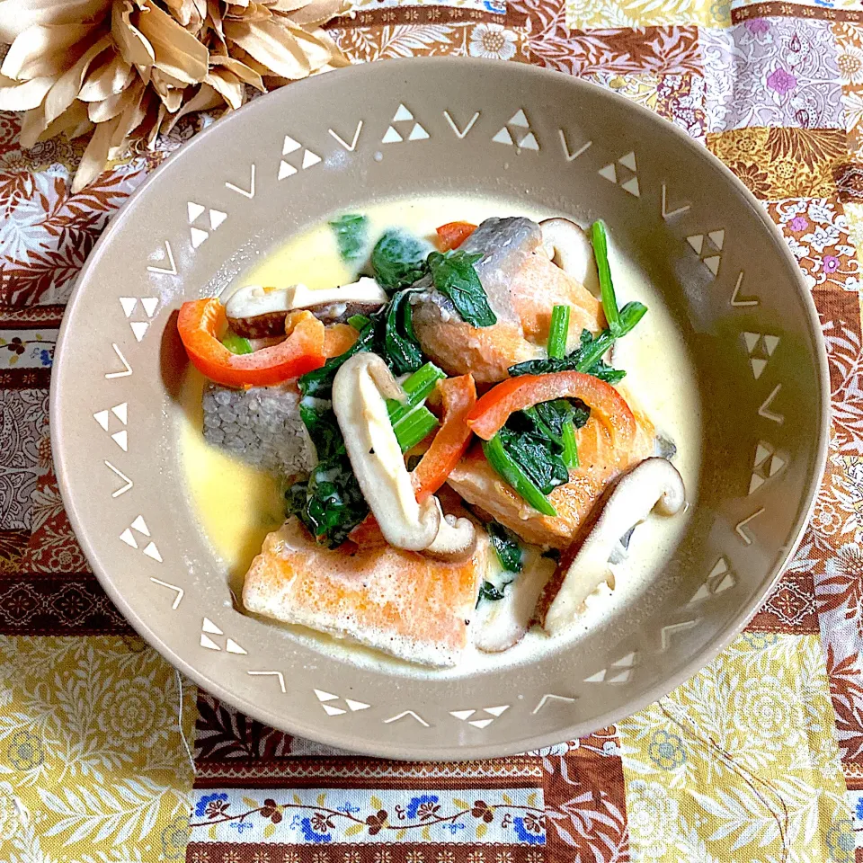 鮭🐟と野菜のクリーム煮✨|ringonamaさん