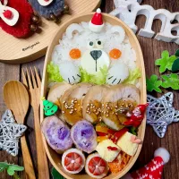 しろくまさんロールチキン弁当| Akiyoෆ¨̮⑅さん