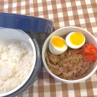 1128 牛丼　男子高校生弁当|Riieeさん