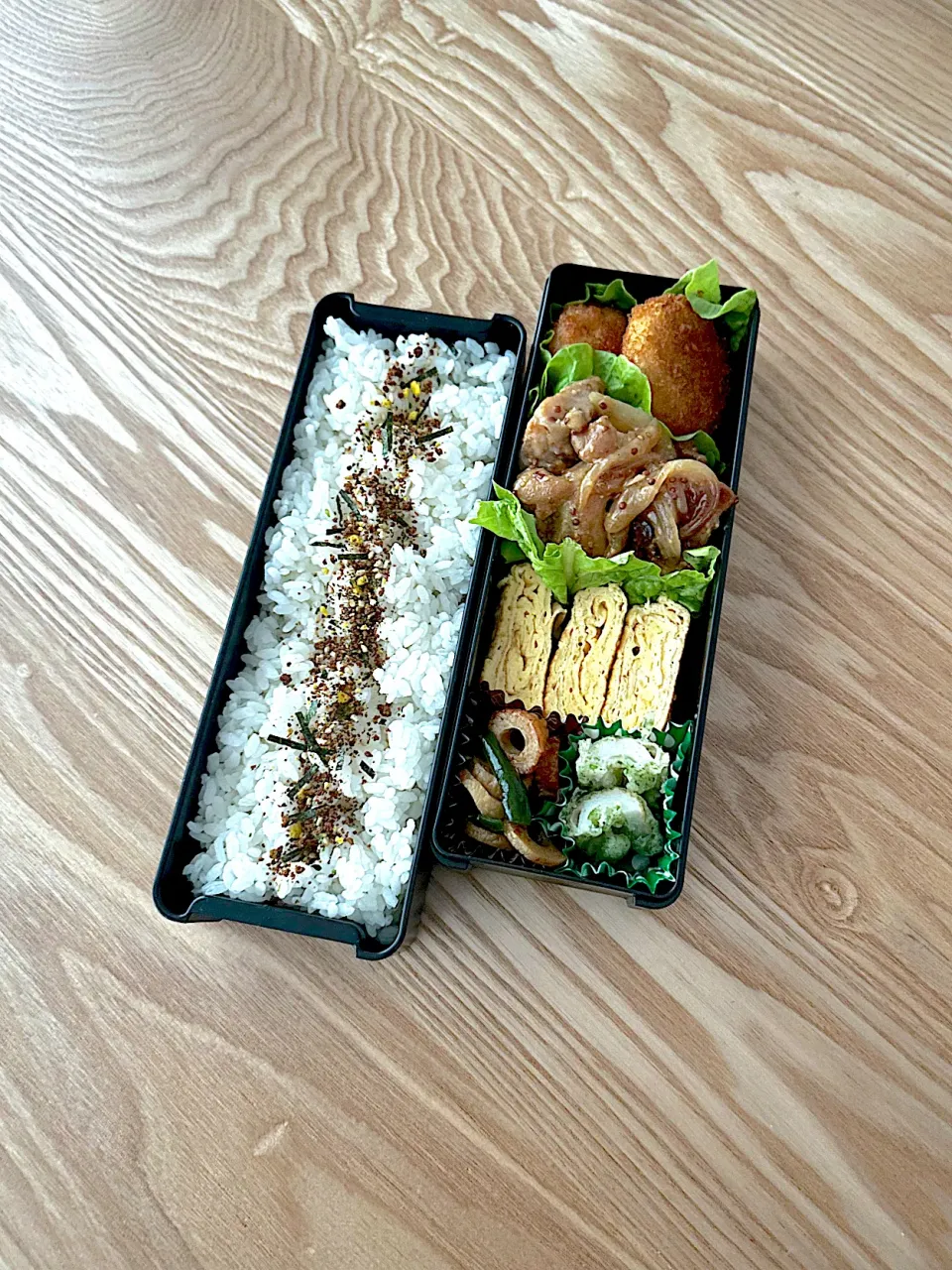 コロッケ＆ハニーマスタードチキン弁当🍱|nonoさん