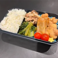 11/28 旦那弁当⁂唐揚げ&春巻弁当|ゆさん