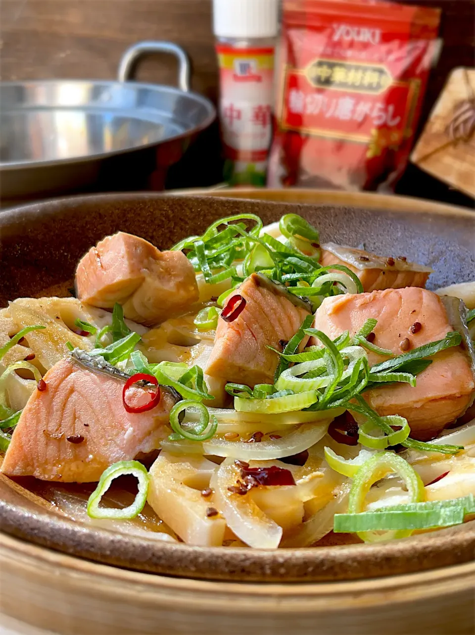 鮭とれんこんの蒸籠蒸し|9421beruさん