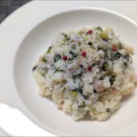 大根の葉っぱとハムのチーズリゾット|chiaraさん