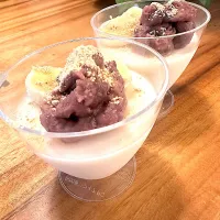 甘酒プリン小豆きなこ乗せ| こにたんさん