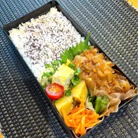 玉ねぎリングハンバーグ弁当|Abikoさん