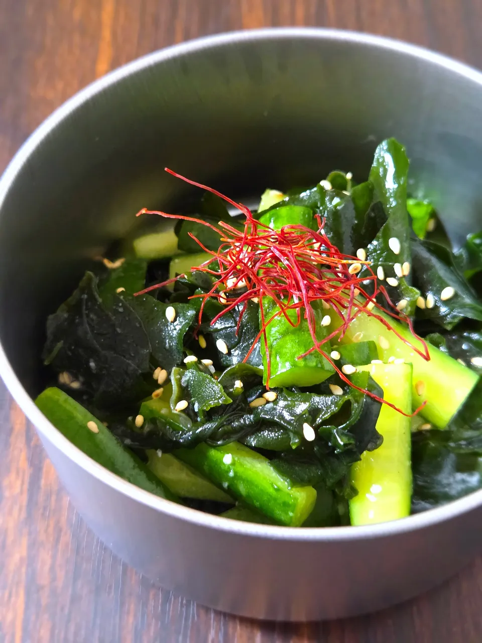 わかめときゅうりの旨塩和え|ぱんだのままんさん