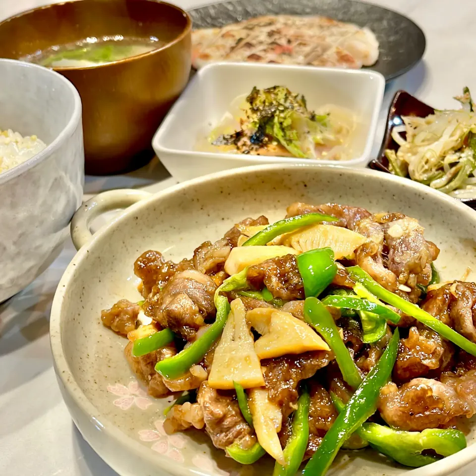 青椒牛肉絲。他。|ぎんさん