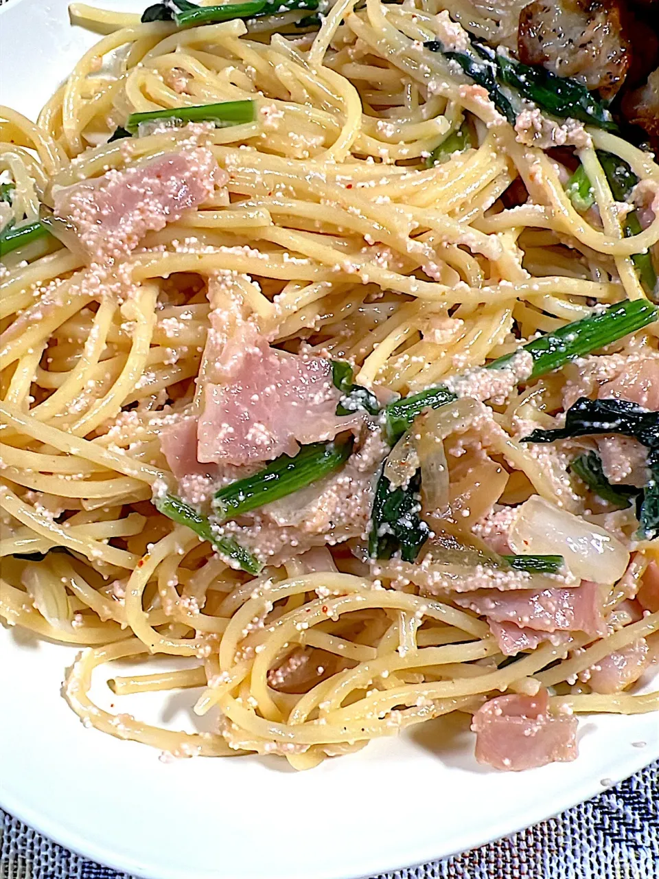 明太子クリームパスタ|花ママちゃんさん