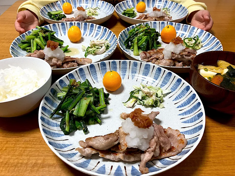 ＊豚肉の梅おろしポン酢プレート＊|＊抹茶＊さん