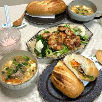 バインミー、サンラータン、鶏唐揚げ| kekekeさん