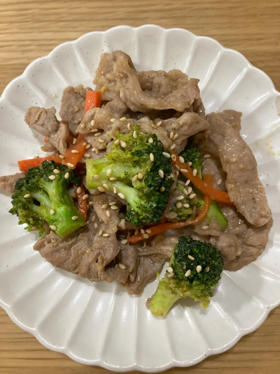 豚肉と野菜の胡麻味噌炒め|ゆきんころんさん