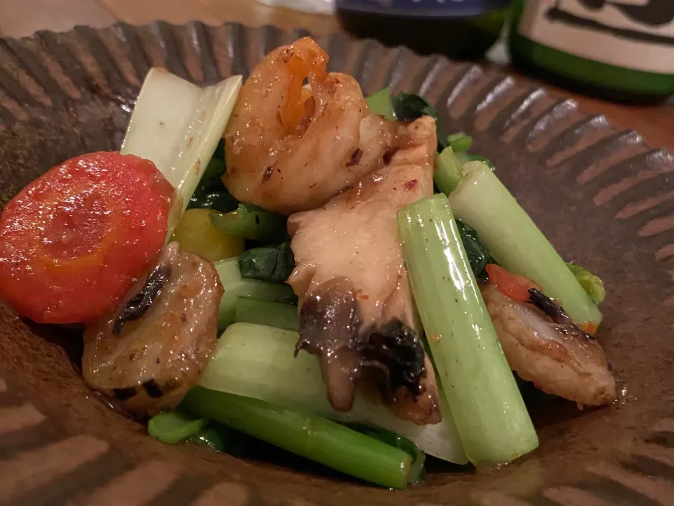 エビと青菜の炒め物|麻紀子さん