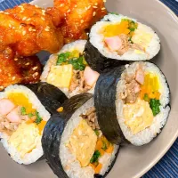 キンパ＆ヤンニョムチキン|おはなさん