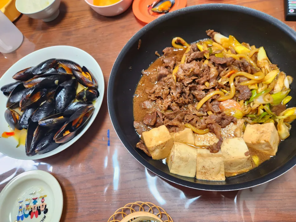 すき煮♡こどもたちはじめましてのムール貝！|みーさん