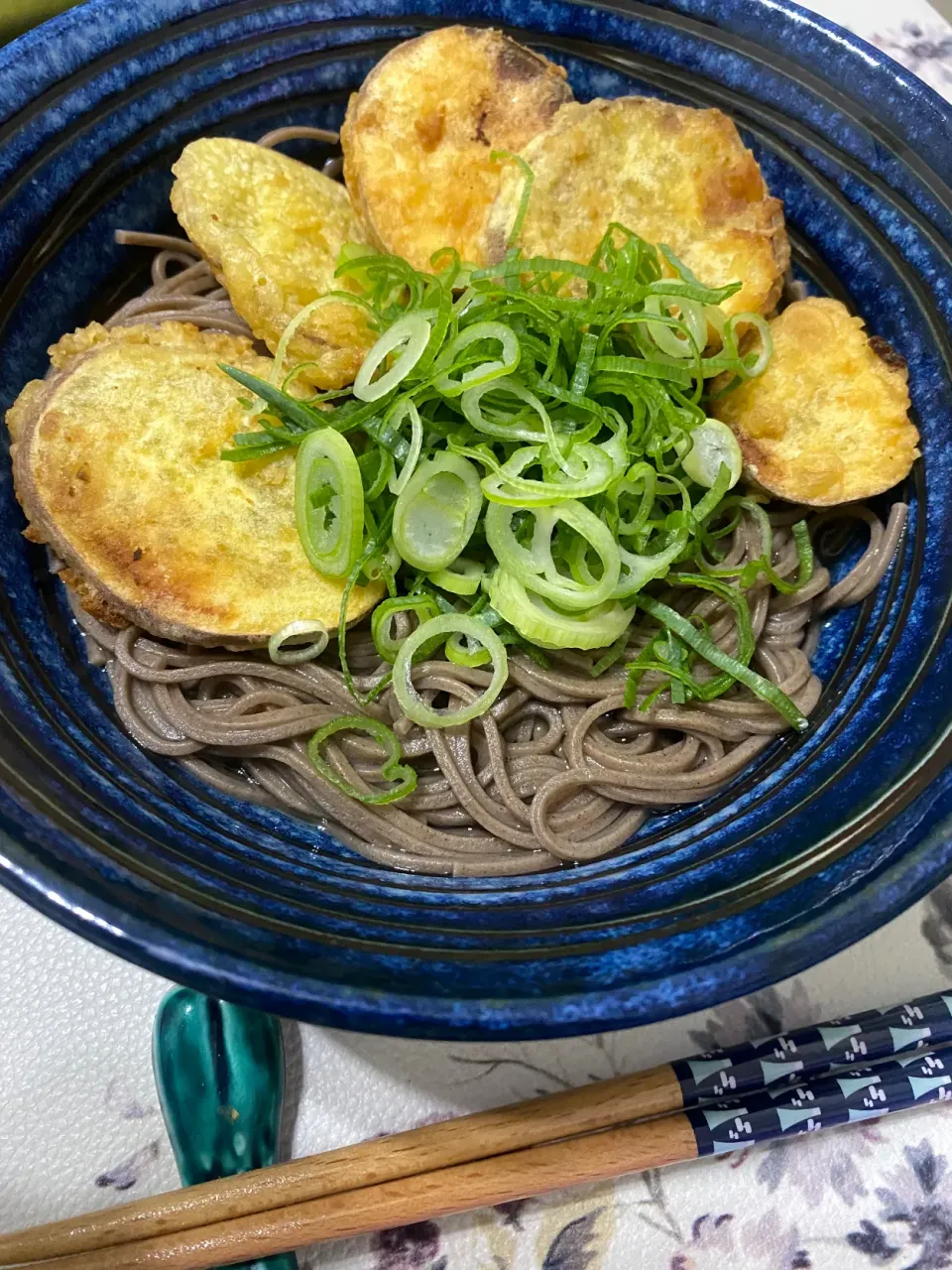 さつま芋天ぷら蕎麦|単身赴任のっちさん