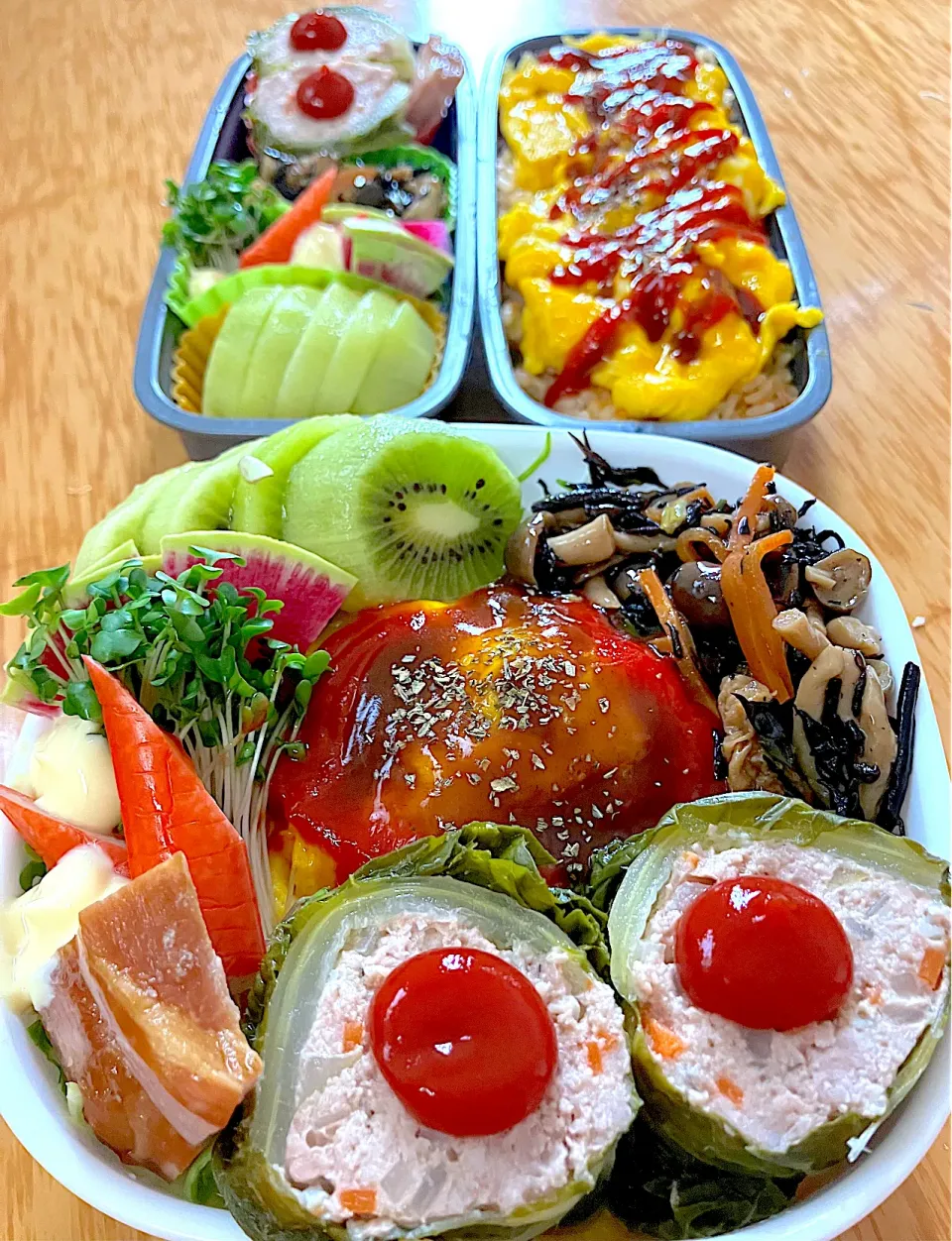 家族お弁当🍱(*ฅ́˘ฅ̀*)♡︎❤️|ふみぃさん