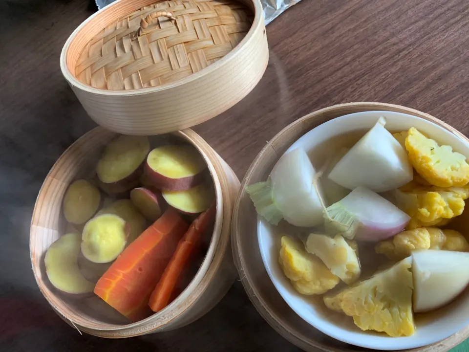 秋野菜の蒸籠蒸し|そらまめさん