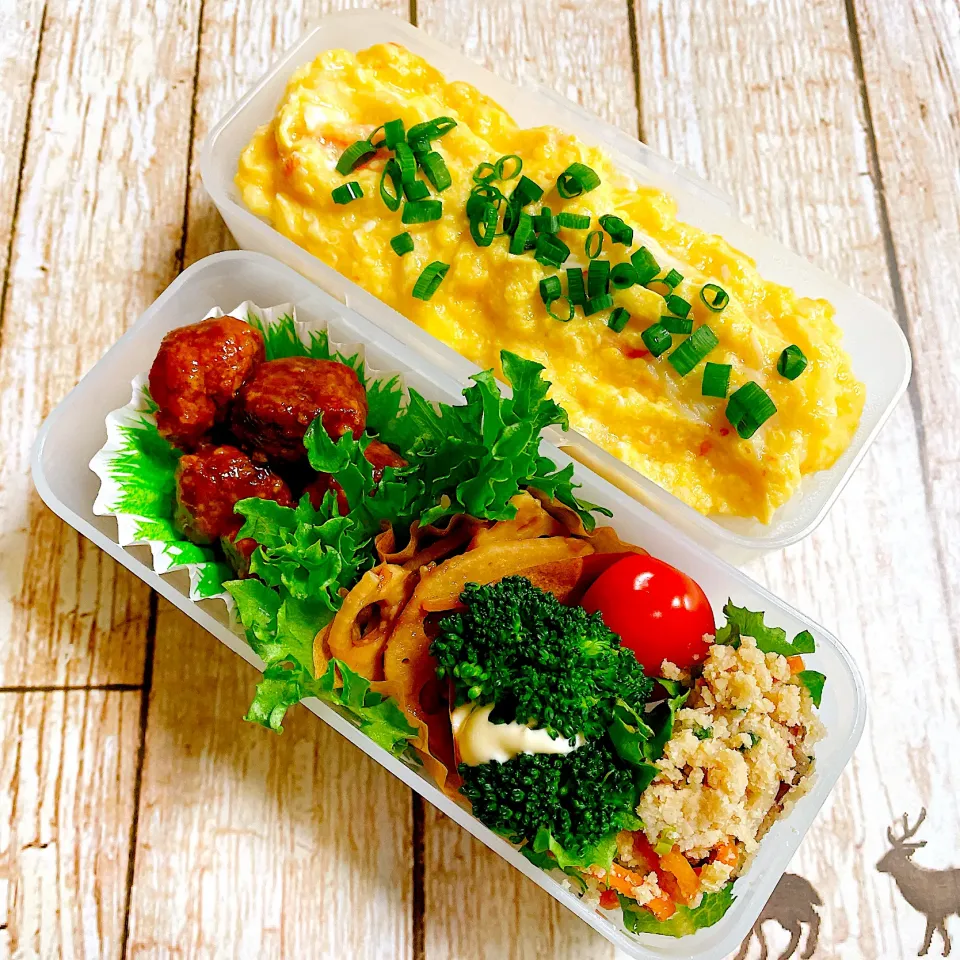 🦀昼【カニカマ玉子丼＆ミートボール弁当】●|Laniさん