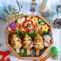 つくねバーのホワイトツリー🎄☃️
クリスマス弁当|ayano.adshさん