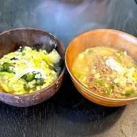 リュウジの痩せ粥と豆腐の塩そぼろ煮|なみさん