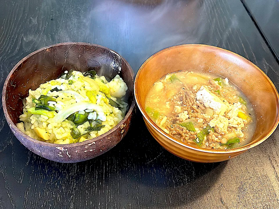 リュウジの痩せ粥と豆腐の塩そぼろ煮|なみさん