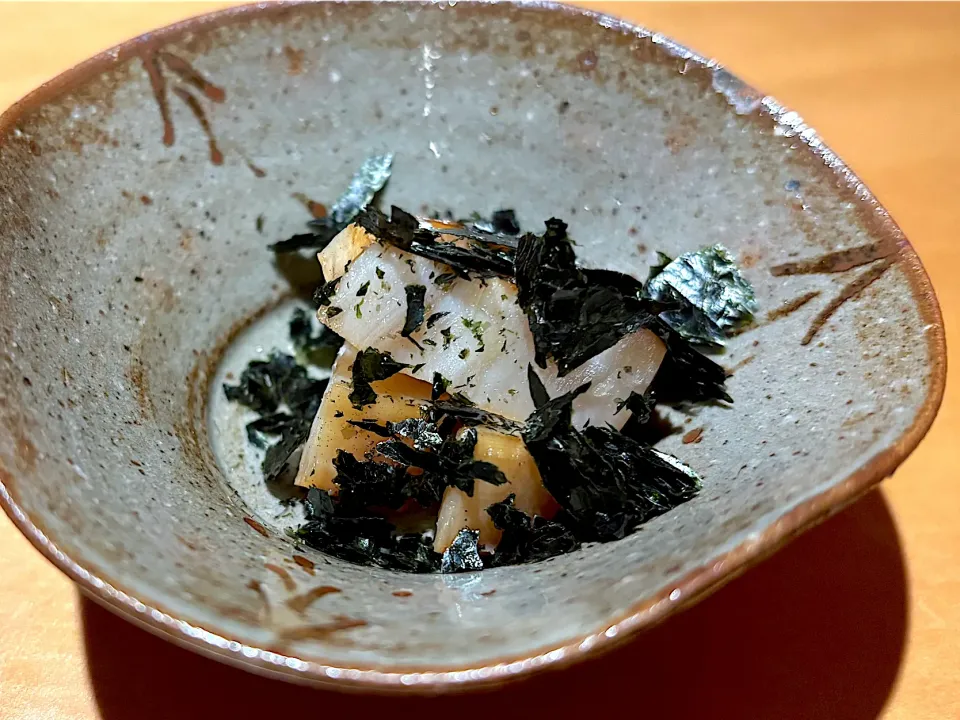 ②11月28日・［お寿司のコース🍣］・貝柱の磯部焼き🐚✨|山勝さん