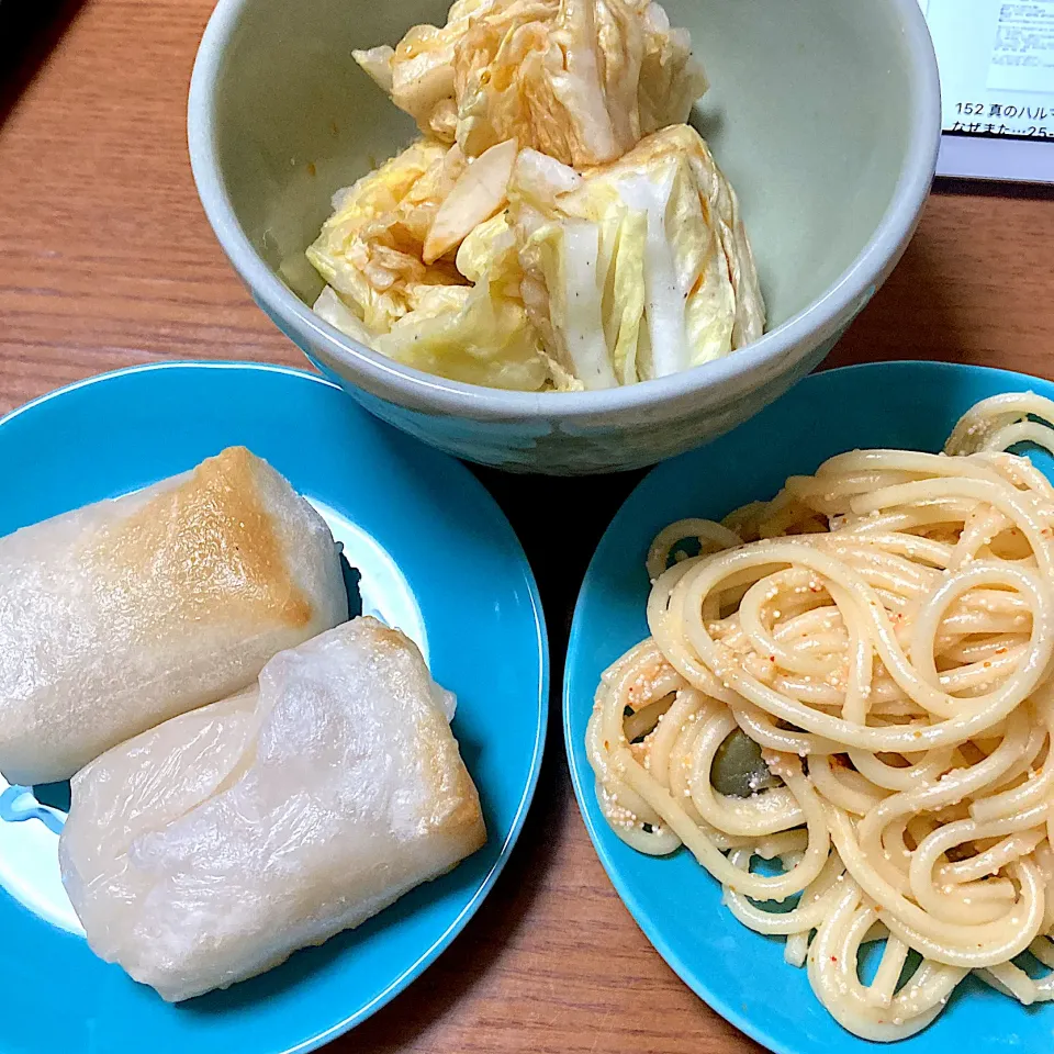 餅と明太子パスタ|みんみんさん