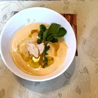 コーンとさつまいも🍠🌽のスープパスタ|ファンメイ🌺さん