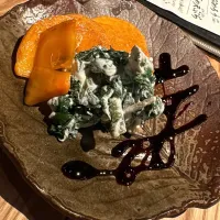 牡蠣と春菊の白和え|あんこさん