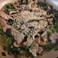 ☆牛肉とほうれん草の甘辛炒め|ひつじ先輩さん