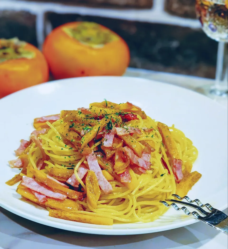 牡蠣じゃなくて柿のパスタ?！|ひかるさん