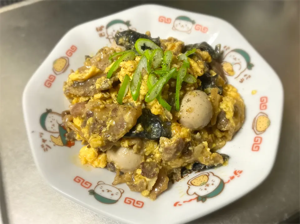 豚と卵のユッケジャン餡掛け|ゆめみどりさん