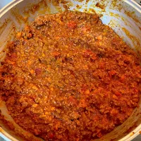 ミートソース　鍋いっぱい|ちいこさん