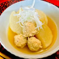 ✩.*˚大根と鶏団子の白だし煮|ゆきえもんさん