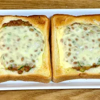 ☆明太納豆チーズトースト|まぁたんさん