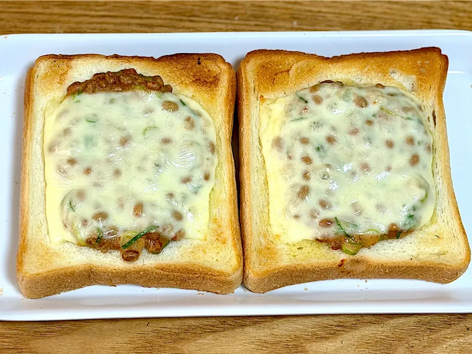 ☆明太納豆チーズトースト|まぁたんさん