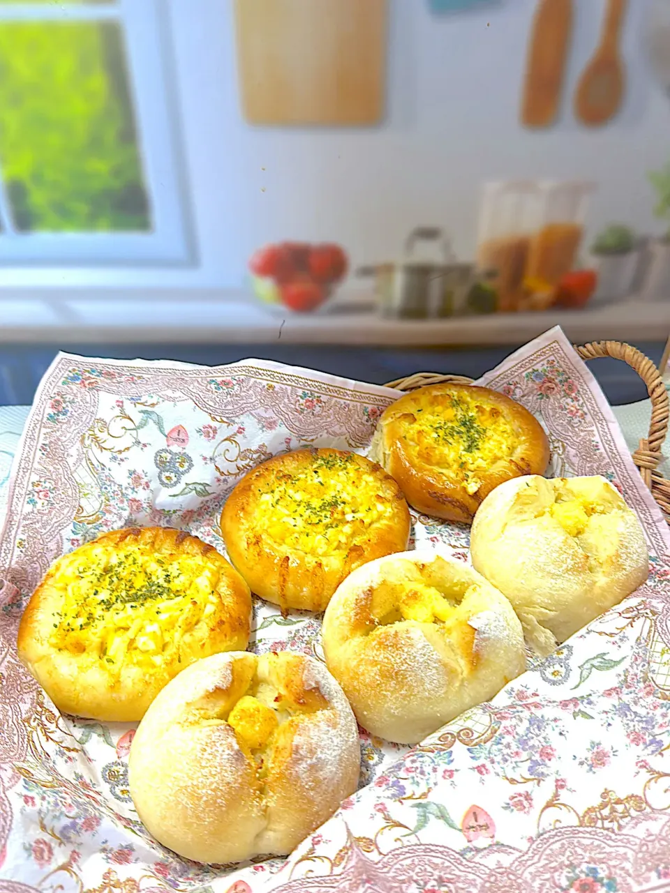 卵パン&じゃがチーズパン|アッキーさん