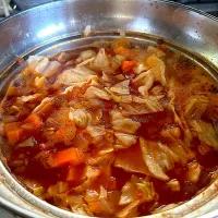 ゴロゴロ野菜のミネストローネを作りました!|トモちゃんさん