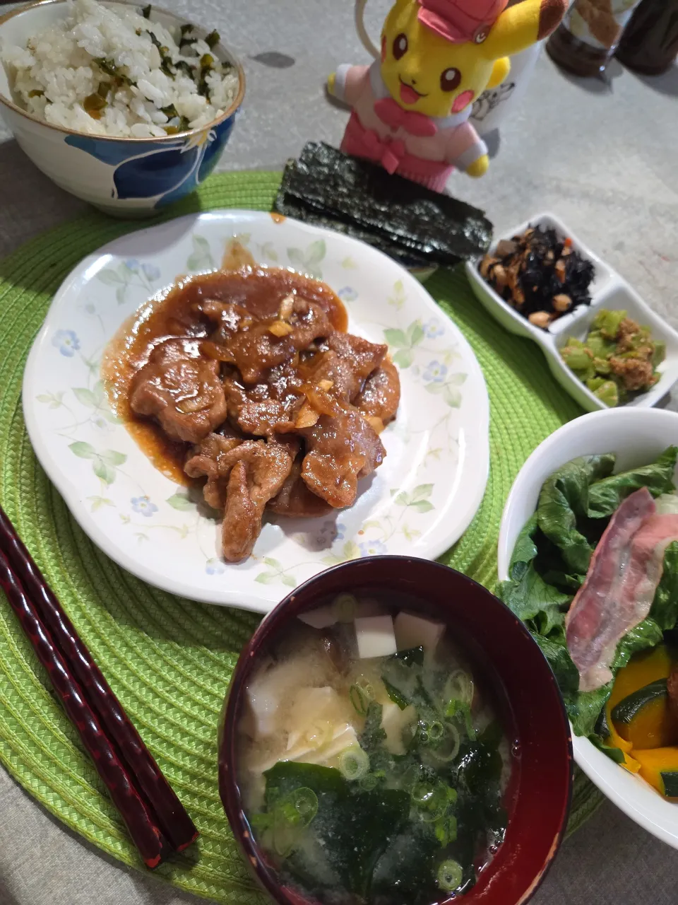 豚ヒレのニンニクタレ焼きランチ|ふーみー✧*｡٩(ˊᗜˋ*)و✧*。さん