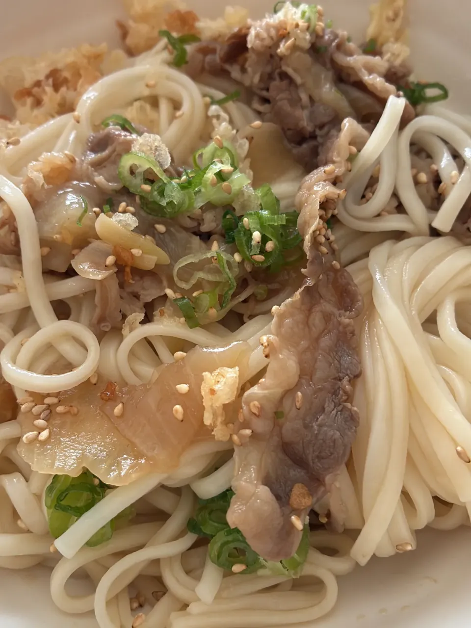 吉野家の冷凍牛丼の具でうどん|ハンバーグうーたんさん