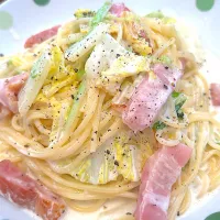 白菜とベーコンのクリームスパゲティ|masaさん