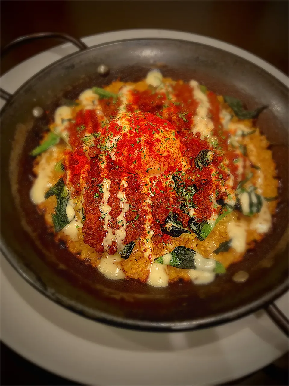 ミートソースと温玉のパエリア|Taiyo Ishikaneさん