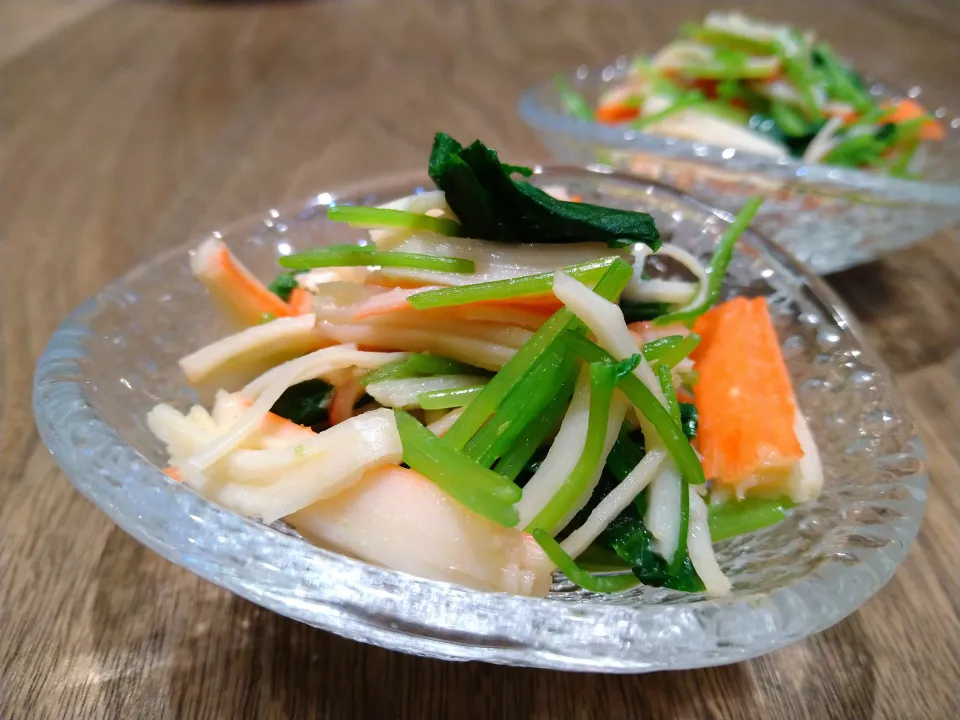 カニカマと三つ葉のからし和え|古尾谷りかこさん