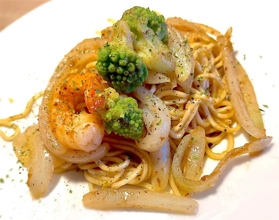 海老ガーリック和え玉🍜|toshi,I🍴さん