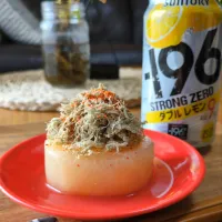 とろろ昆布ｵﾝｻﾞ2日目おでん大根|まりおさん