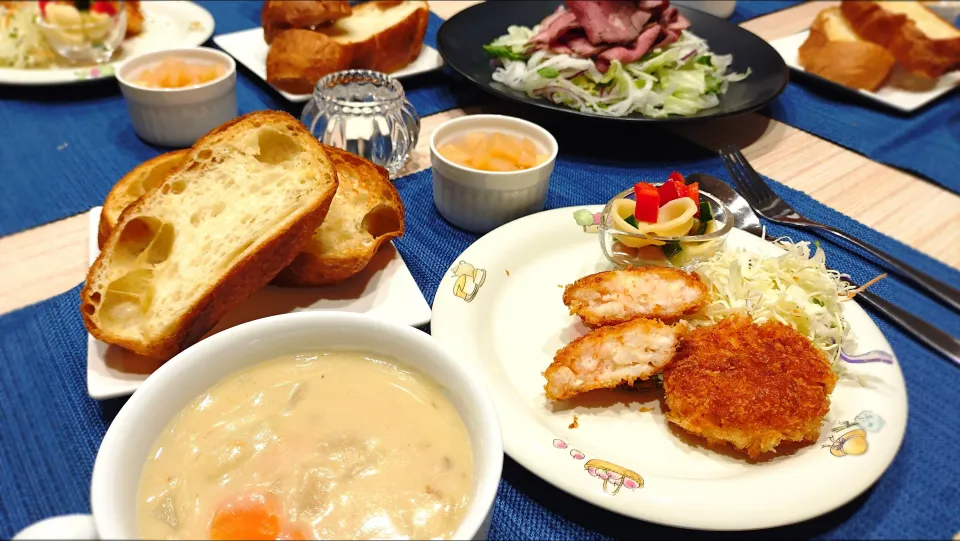 クリームシチューの献立|あゆみ│ハレシピさん